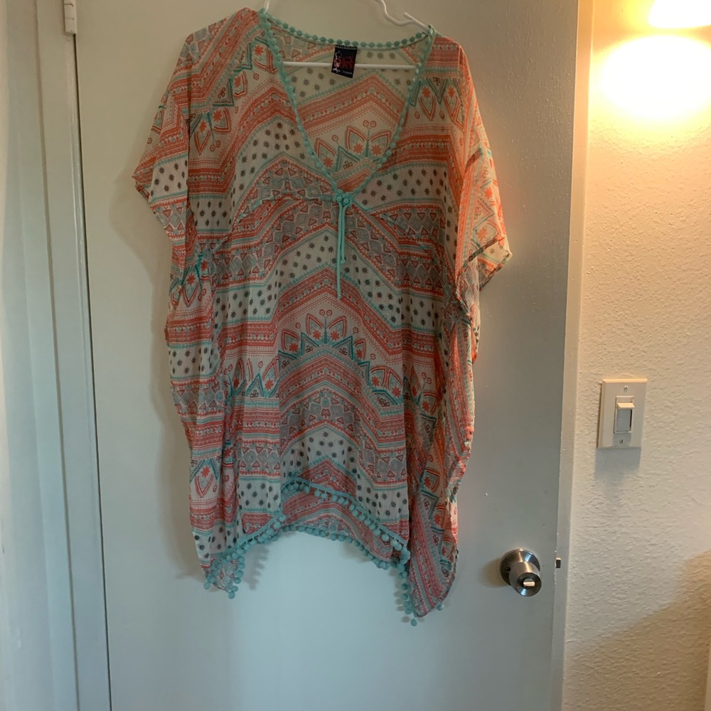 Women's Multicolor Boho Beach Cover-up